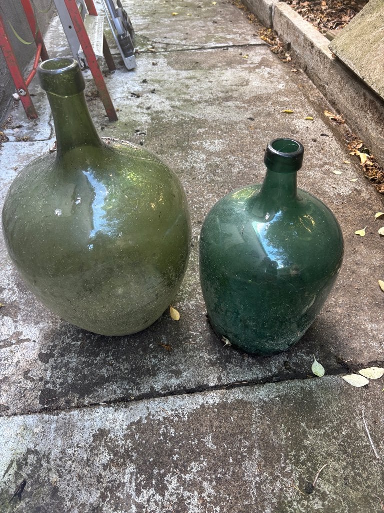 2 dames Jeanne verte, Enlèvement, Verre recyclé