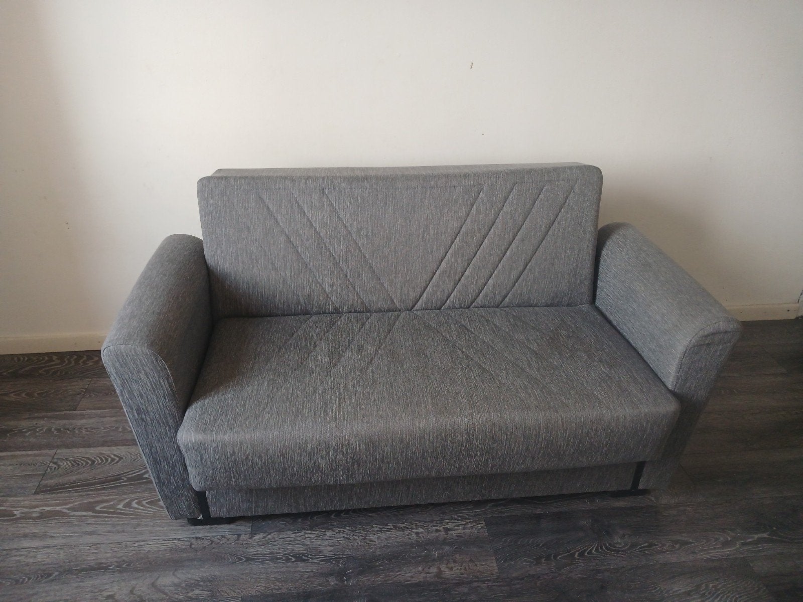 Petit Fauteuil 2 place Convertible, Ophalen, Gebruikt, Tweepersoons, Grijs