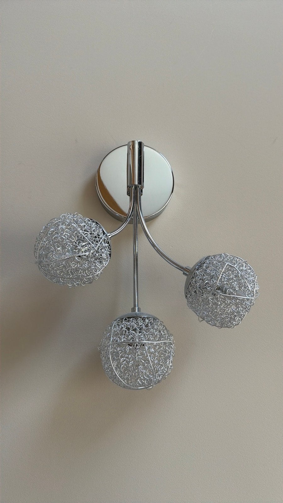Lampe murale avec 3 lampes LED incluses, Enlèvement, Comme neuf, Métal