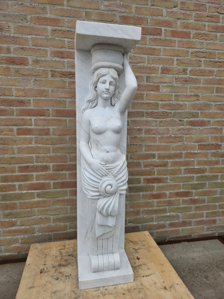 VOL CARRARA MARMEREN DAME TOP OOK ALS ZUIL VOOR VAL SAINT L., Antiek en Kunst, Ophalen of Verzenden, Handgemaakt, Overige materialen