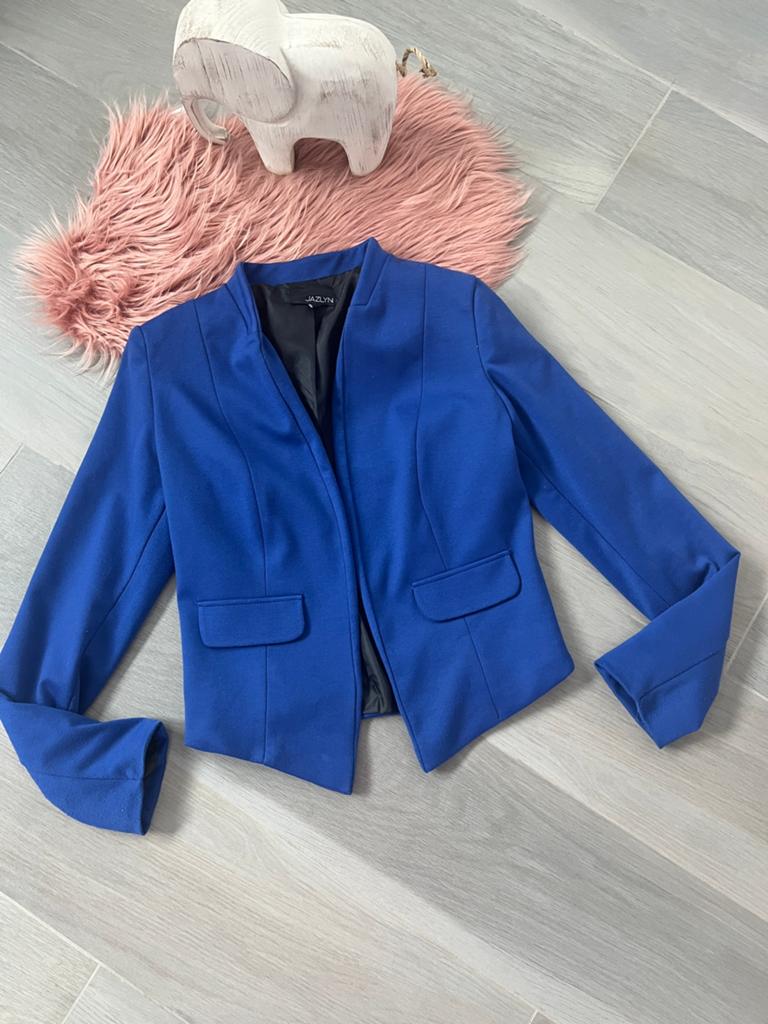 Blauwe vest, Kleding | Dames, Jasjes, Kostuums en Pakken, Ophalen of Verzenden, Zo goed als nieuw, Maat 38/40 (M)
