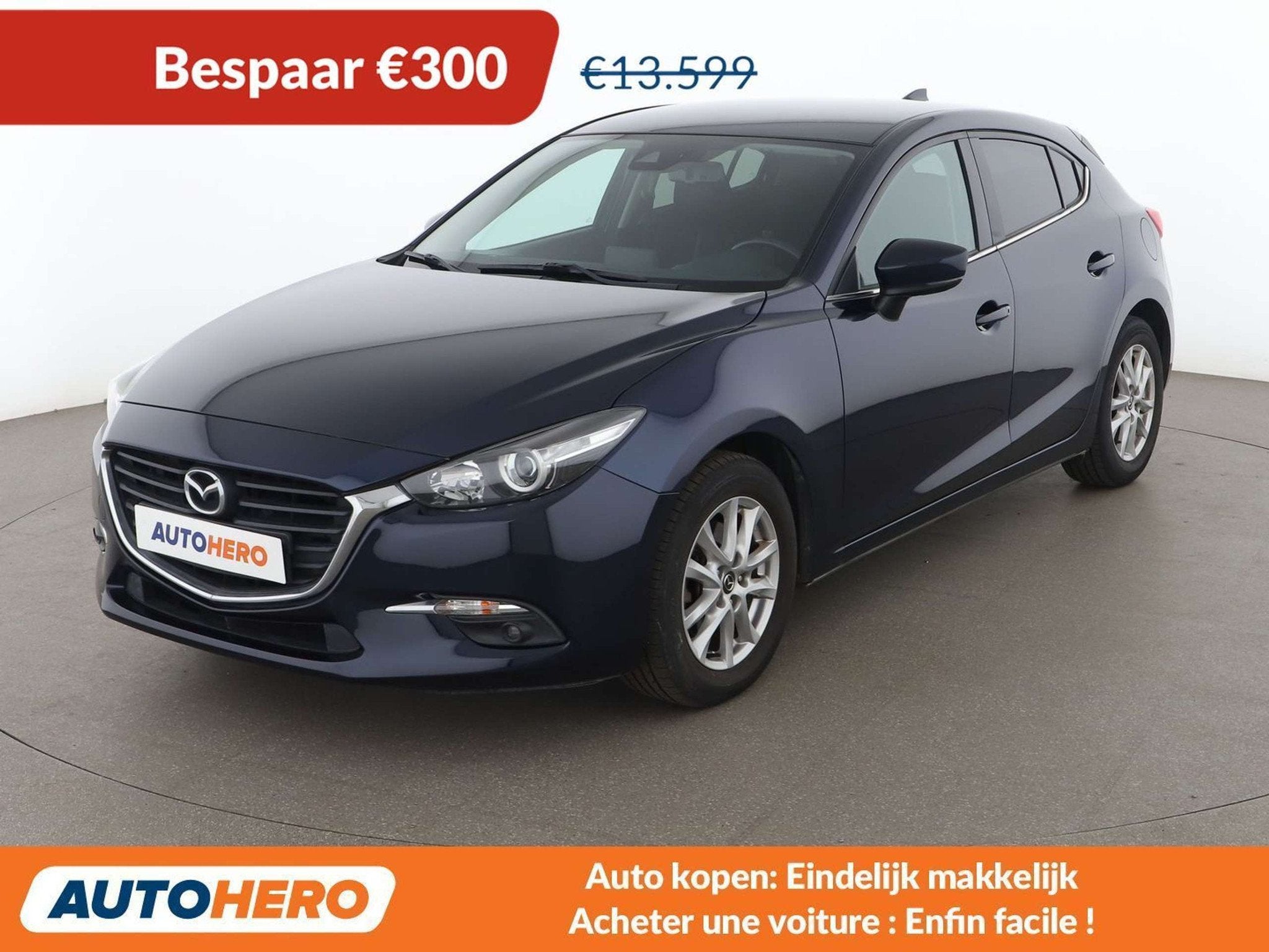 Mazda 3 2.0 Attraction (bj 2018), Auto's, Voorwielaandrijving, Stof, Gebruikt, Zwart