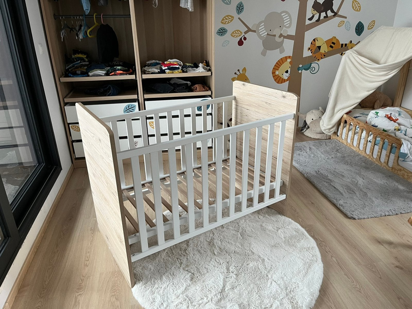 Berceau 2en1 Convertible en Lit + matelas bébé, Enlèvement, Utilisé