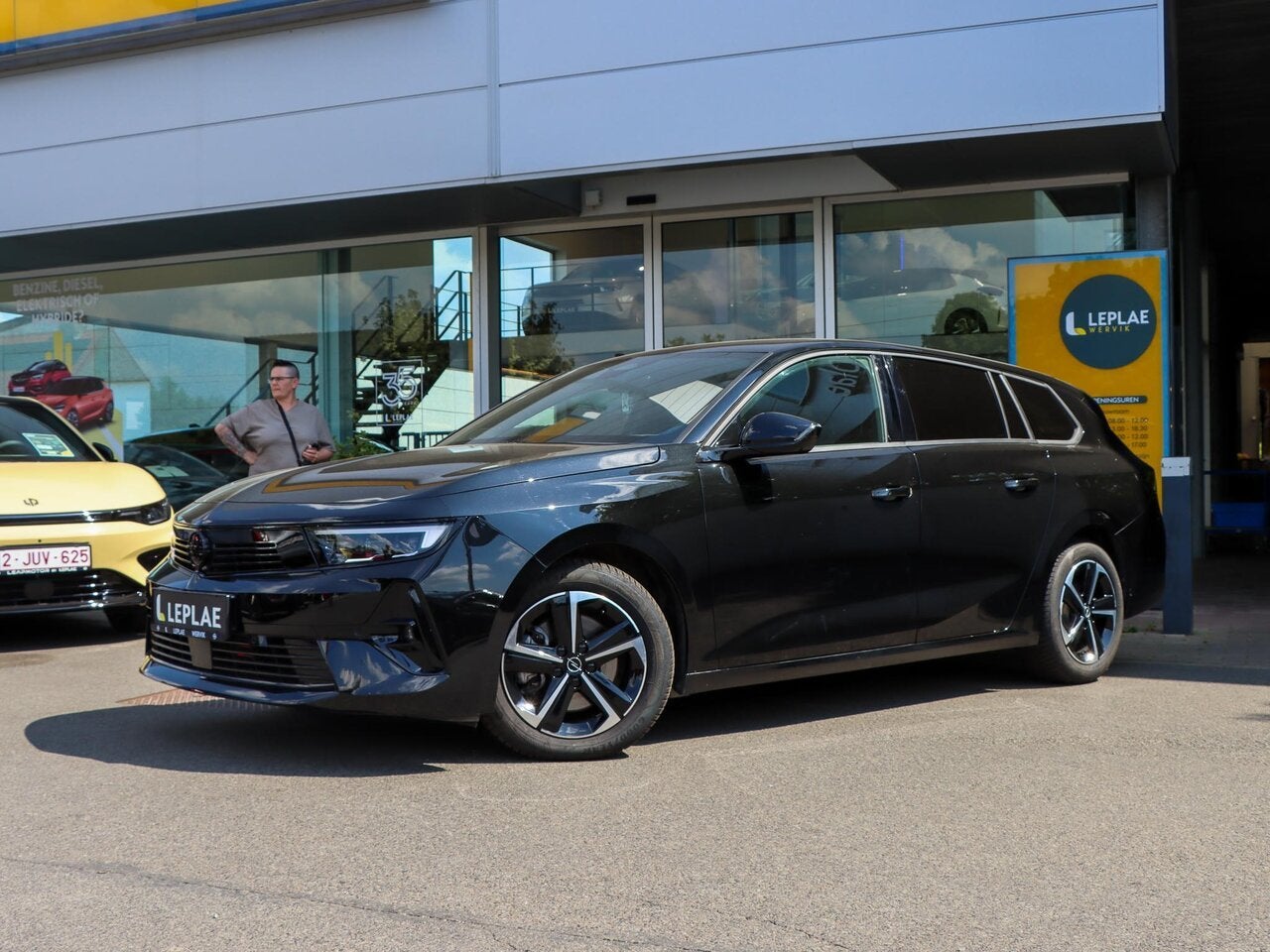 Opel Astra Sports Tourer GS 1.2T Hybrid eDCT 136PK, Auto's, Opel, 0 min, Zwart, Bedrijf, 5 deurs