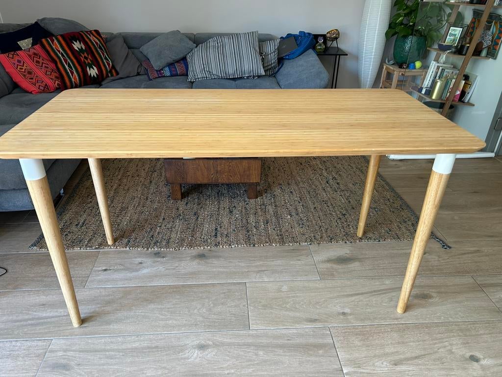 Bamboo desk als nieuw, 65 cm, Comme neuf, Enlèvement, 140 cm