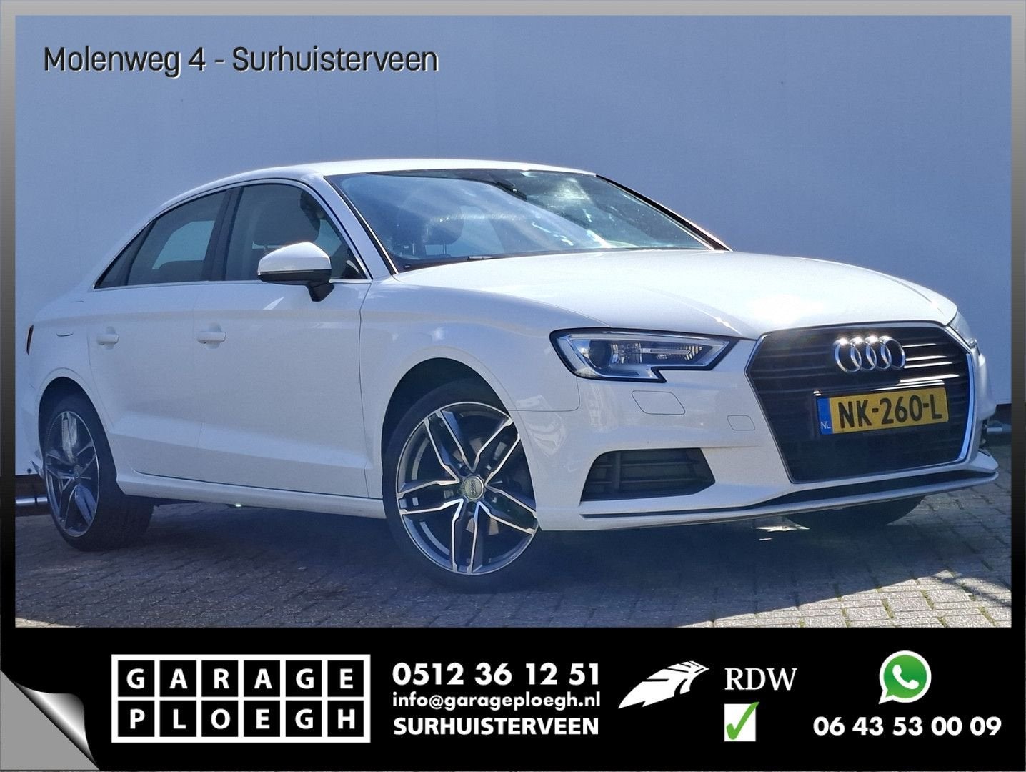 Audi A3 Limousine 1.0 TFSI Climatic Audio I-Drive White budd, Auto's, Audi, Wit, Bedrijf, Berline, A3
