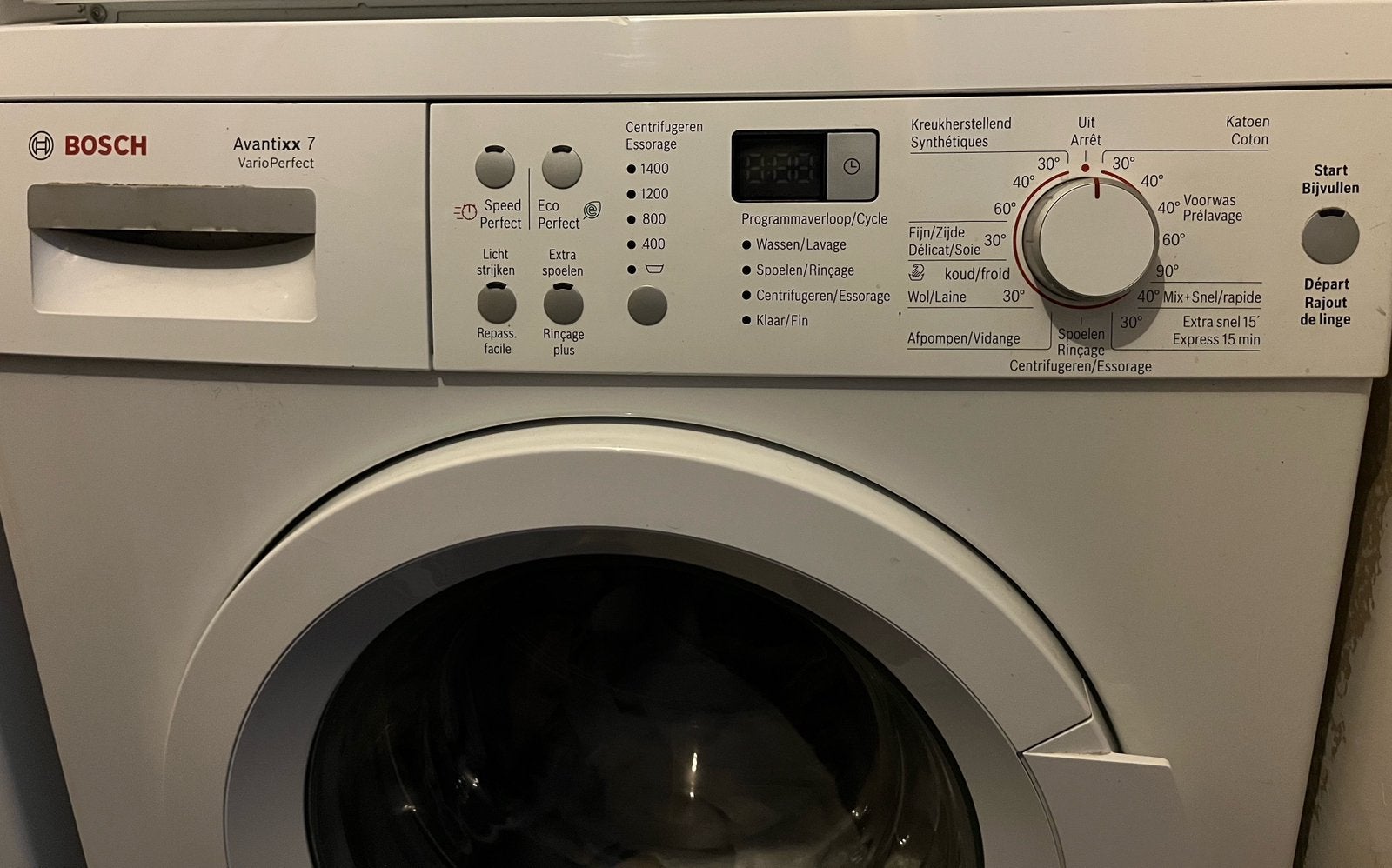 Wasmachine bosch avantixx 7 vario perfect, Electroménager, 1200 à 1600 tours, 85 à 90 cm, 4 à 6 kg, Chargeur frontal