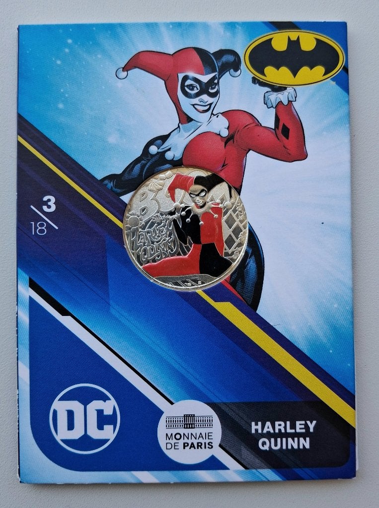 10 euro 2025 DC Comics France Harley Quinn 3/18 ingekleurd, Setje, Zilver, Ophalen of Verzenden, Frankrijk