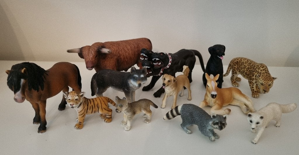 Lot Schleich & Papo diertjes, Ophalen of Verzenden, Gebruikt, Dier