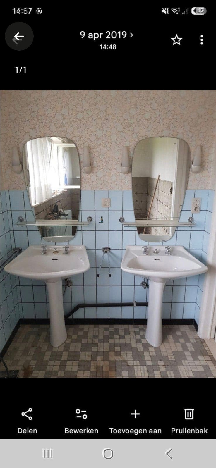 vintage  wastafels,  al uitgebroken,  zeer goede staat, Enlèvement