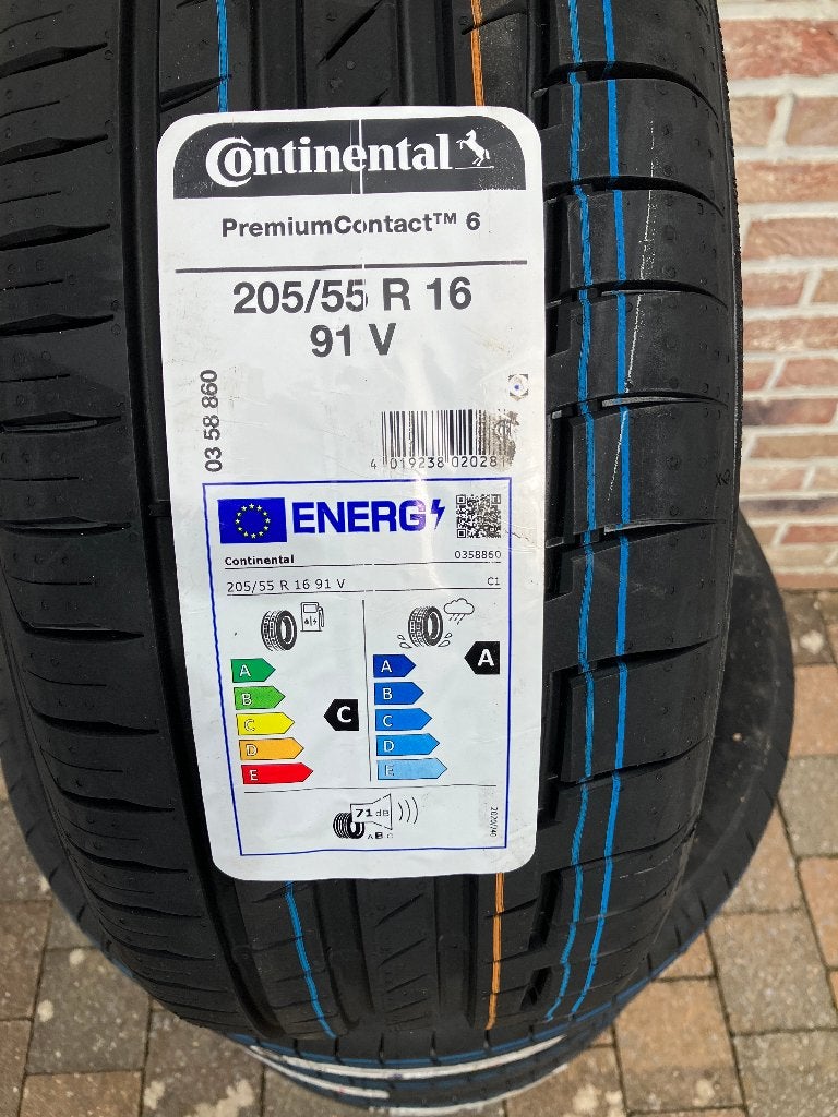 NIEUW 4 Auto banden Continental  205/55  R16  91V, Neuf, 16 pouces, Véhicule de tourisme, Pneus été