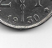 België: 2 frank 1930 VL over 1920 VL = morin 395 A, Verzenden, Losse munt