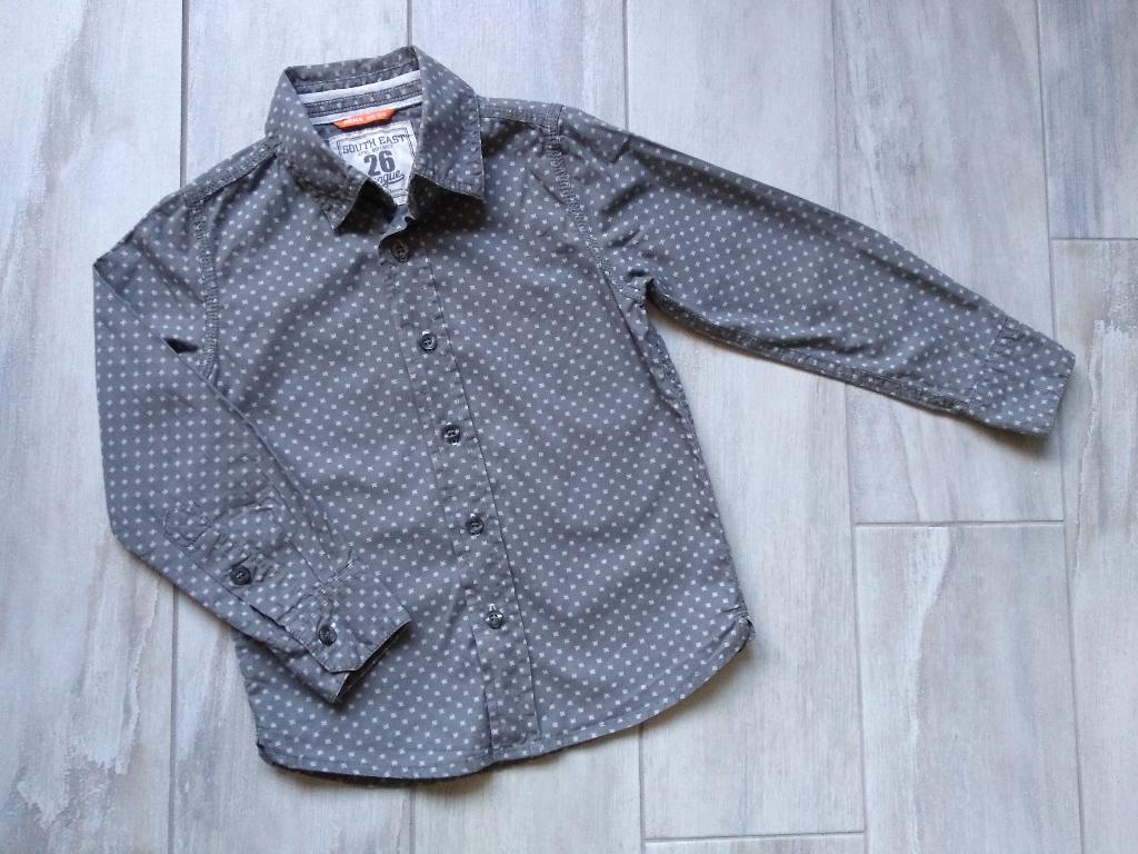 ★ M98/104 - Hemd grijs, Kinderen en Baby's, Kinderkleding | Maat 98, Ophalen of Verzenden, Gebruikt, Jongen, Overhemd of Blouse