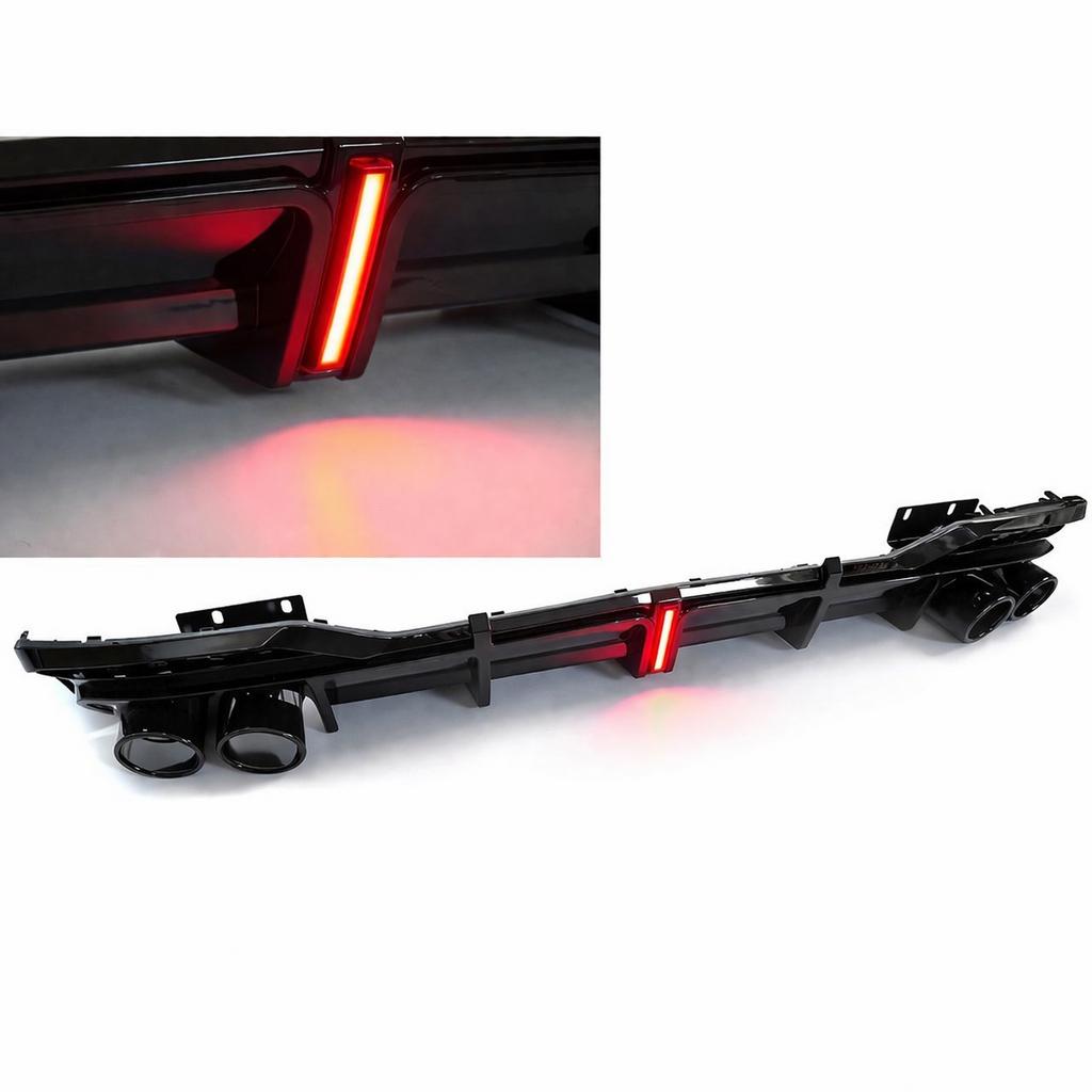 ACHTERDIFFUSOR SPORT LED GLANZEND ZWART AUDI A5 F5 19-23, Ophalen