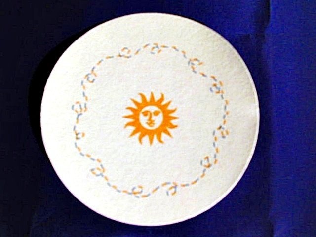 Sous-verre Sabena #02 logo Sun en feutre bleu clair orange, Neuf, Enlèvement ou Envoi, Sous-verre, Blanc
