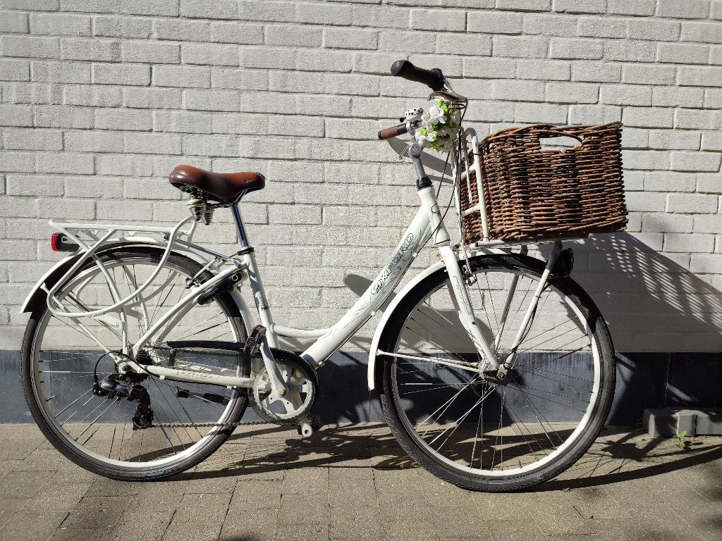 Witte Oxford damesfiets, Gebruikt, Velgrem, Versnellingen, Ophalen