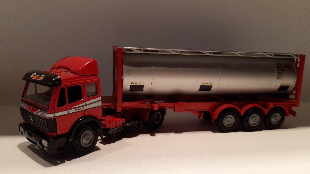 Mercedes 1844 nzg (conrad, tekno), Hobby & Loisirs créatifs, Voitures miniatures | 1:50, Enlèvement ou Envoi, Utilisé, Bus ou Camion