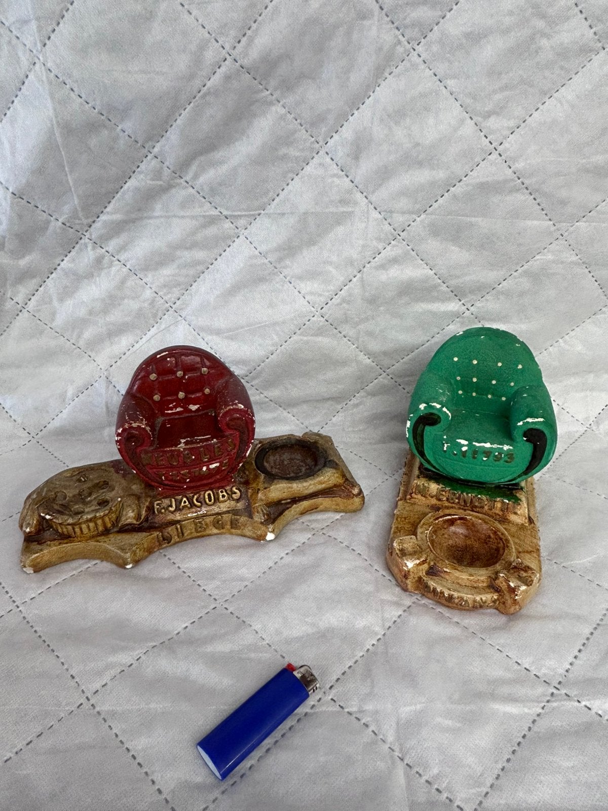 2 cendriers en platre, Collections, Enlèvement ou Envoi, Comme neuf