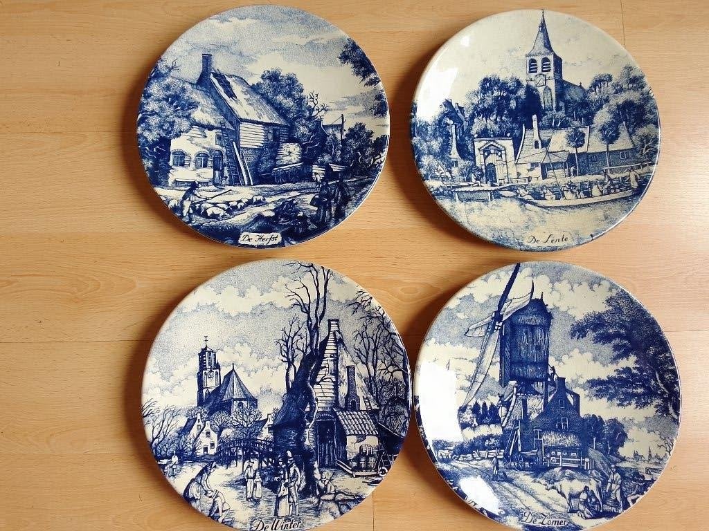 4 assiettes DELFS, Antiquités & Art, Enlèvement