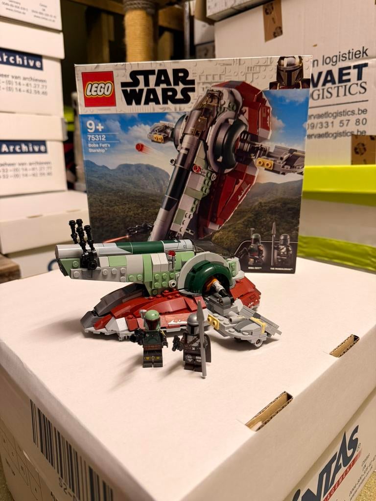 Lego 75312 Boba Fett’s Starship, Lego, Ophalen of Verzenden, Zo goed als nieuw, Inclusief doos