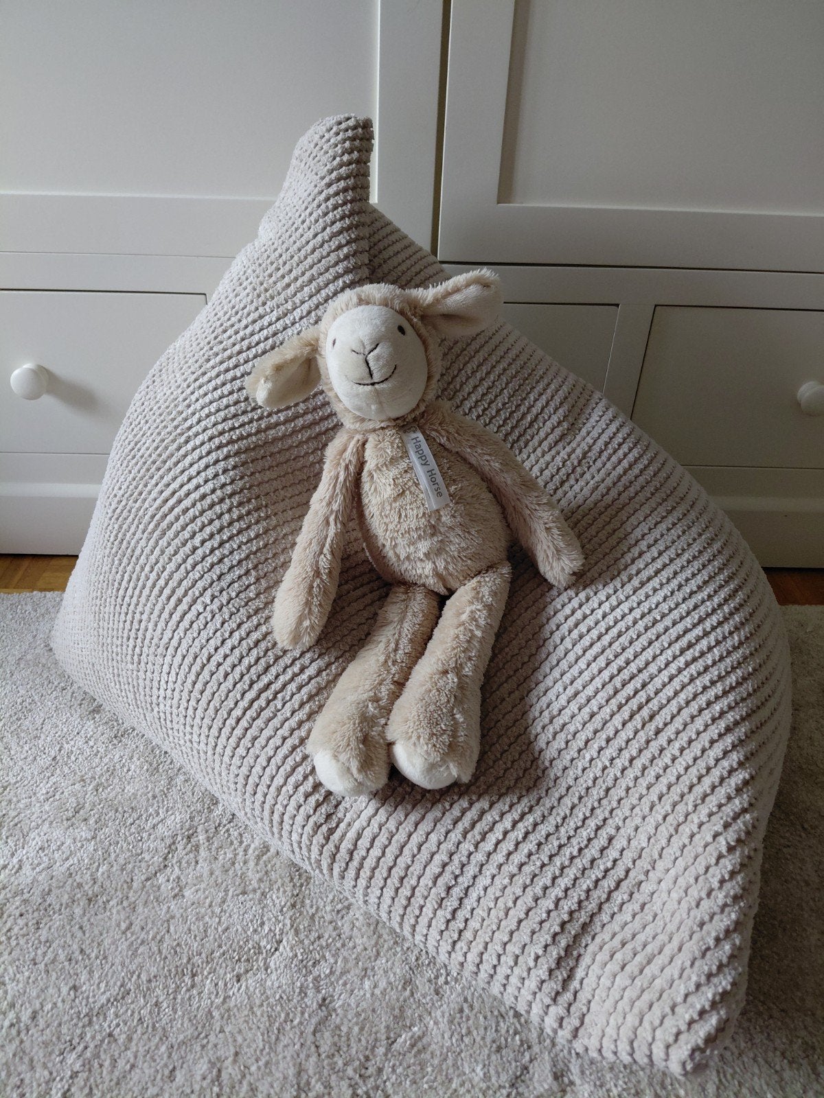 Zitzak Loungepug kids, Ophalen, Nieuw, Beige, Zitzak