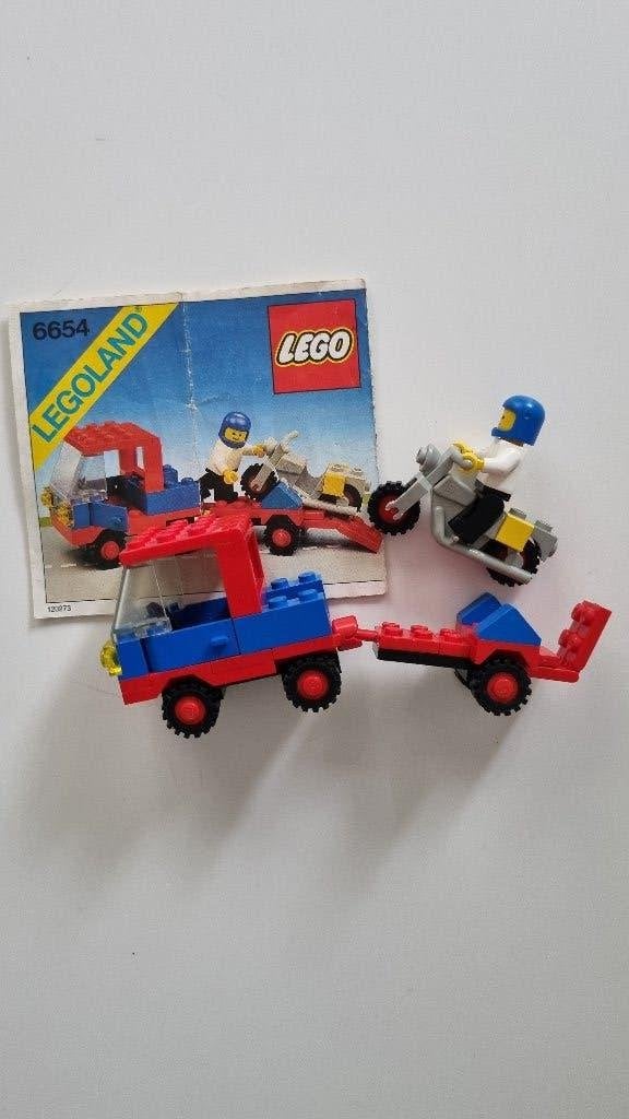 Vintage Legoland set 6654 Motorfietsvervoer, Gebruikt, Lego, Ophalen of Verzenden, Complete set