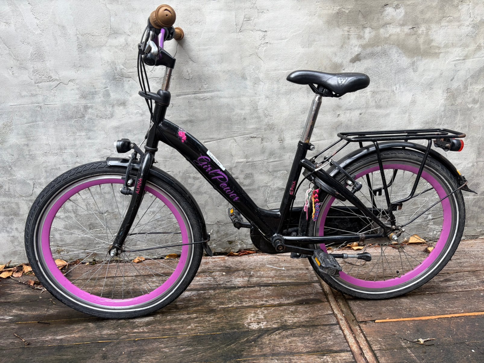 Meisjesfiets 22 inch: Alpina Girl Power, Ophalen, Terugtraprem, 22 inch, Gebruikt