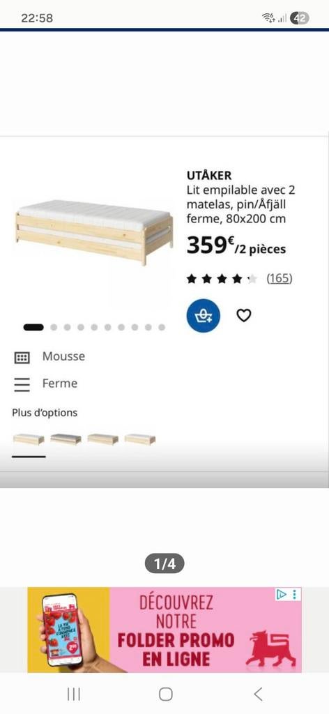 Lit ikea, Maison & Meubles