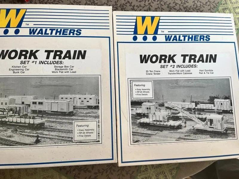 Train miniature Walthers "Work train" 1 & 2, Hobby & Loisirs créatifs, Trains miniatures | HO, Envoi, Neuf, Set de Trains, Autres marques
