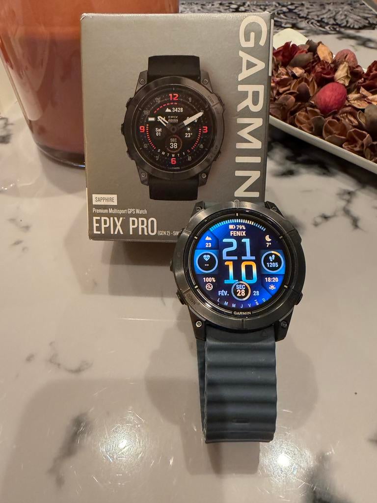 Garmin EPIX PRO (GEN2) 51MM SAPPHIRE, Enlèvement ou Envoi, Étanche, Comme neuf, Noir