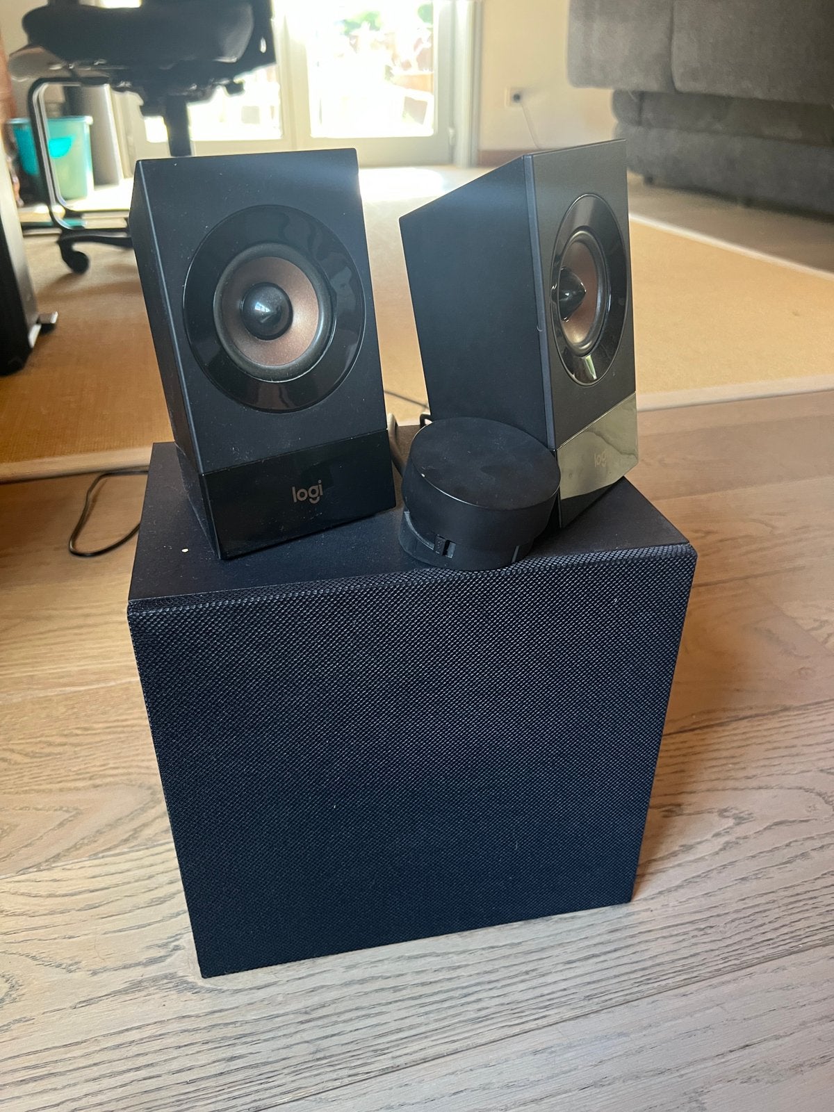 Logitec 2.1 pc speaker set, Audio, Tv en Foto, Luidsprekerboxen, Ophalen, Gebruikt, Subwoofer, Overige merken