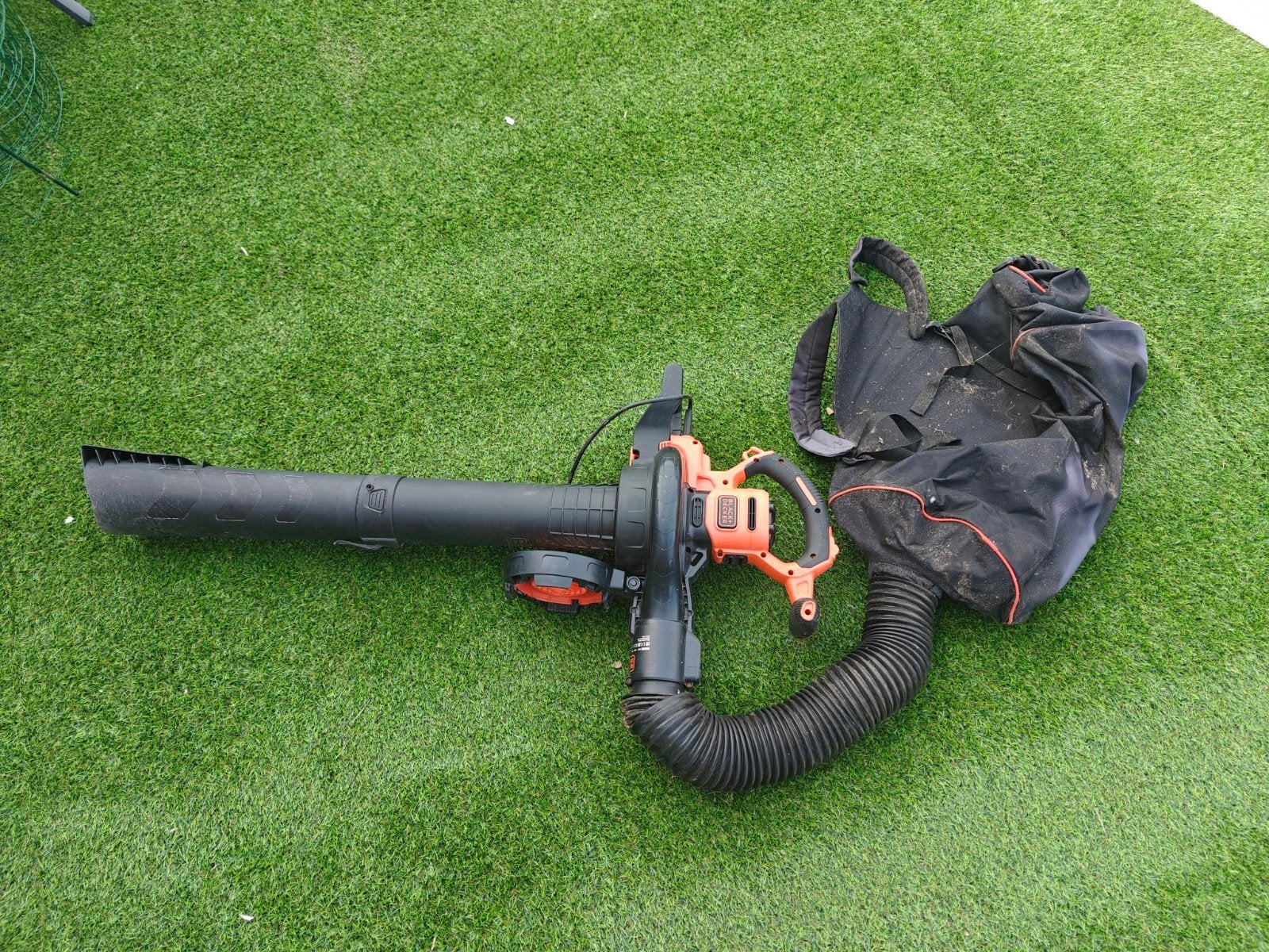 Black & Decker bladblazer/tuinruimer, Ophalen, Gebruikt, Met opvangzak, Black+Decker