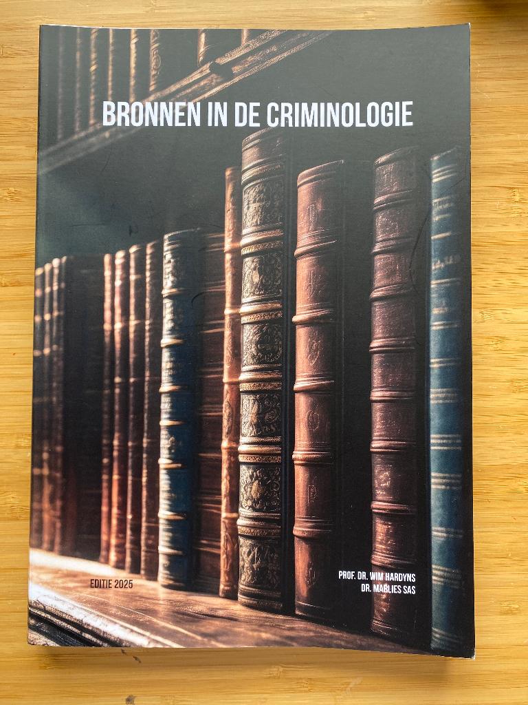 Handboek bronnen in de criminologie, Enlèvement, Comme neuf, Enseignement supérieur