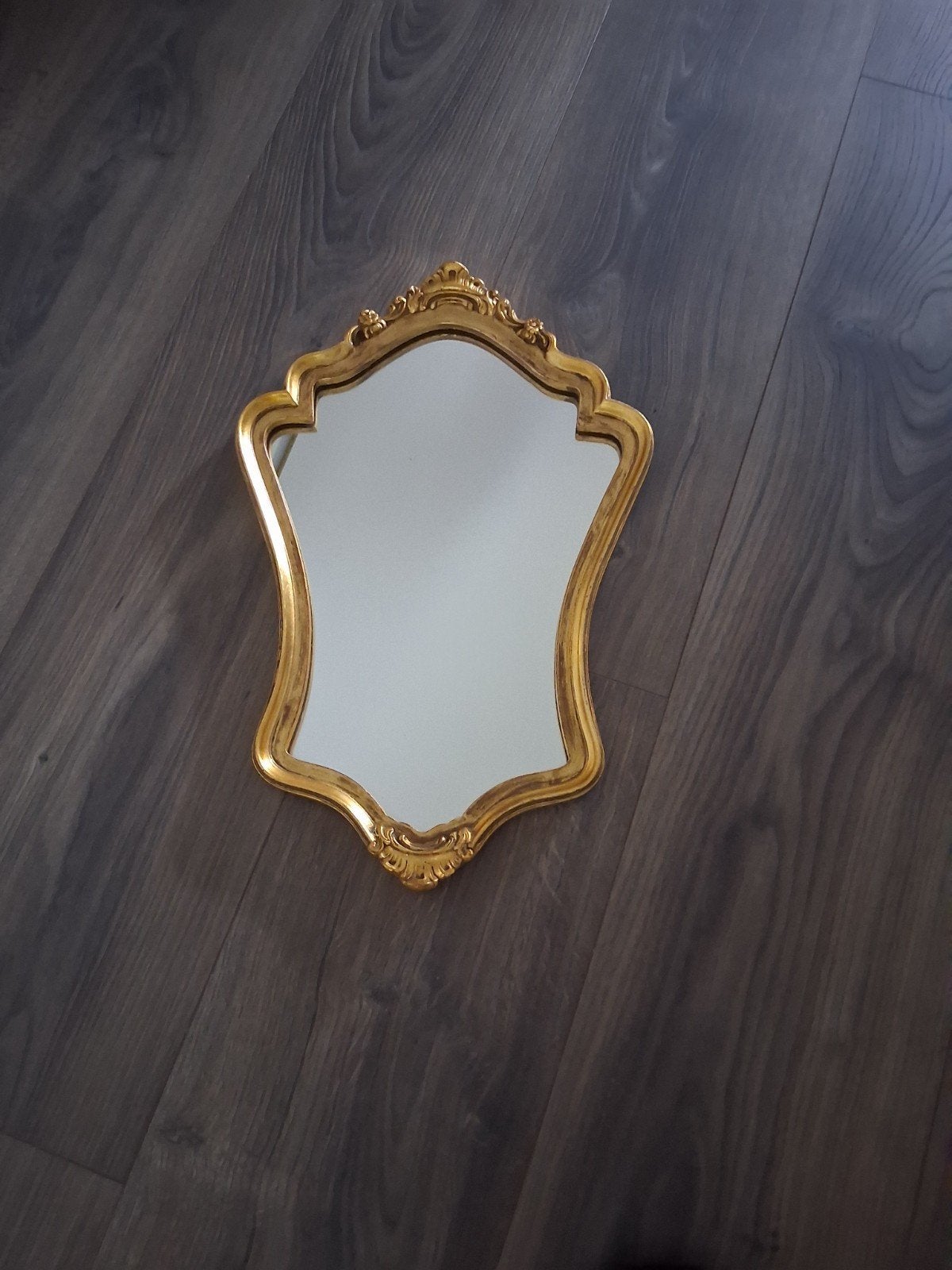 Spiegel met vergulden kader hoogte 51cm, Ophalen