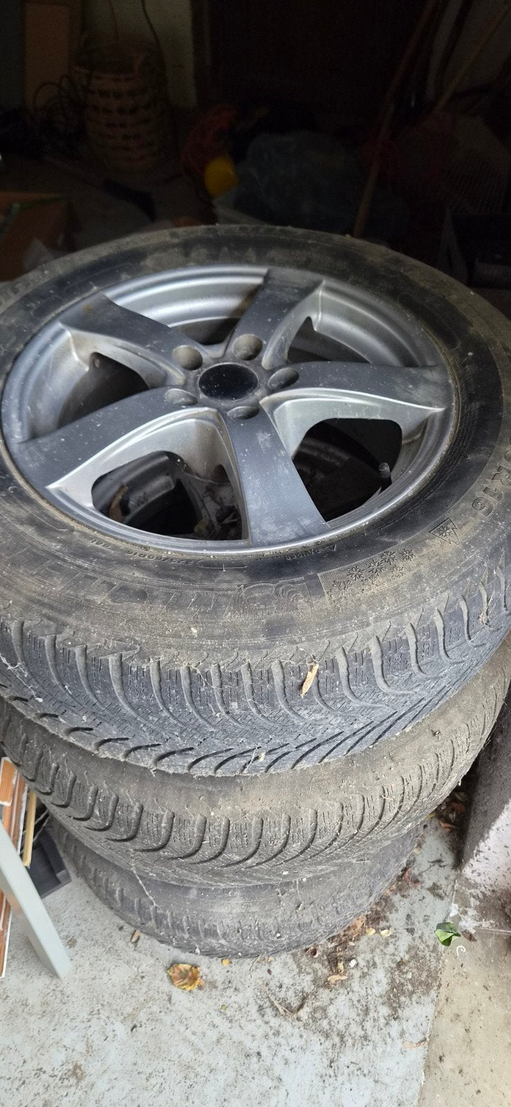 4 jantes Dotz 17 pouces et pneus hiver Michelin 225/60R16, Enlèvement, Comme neuf