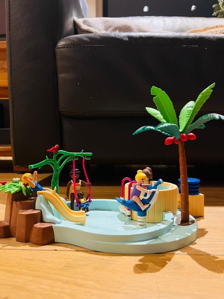 Playmobil waterpret: zwembad en speedboot, Véhicule, Family fun, Comme neuf, Kit complet