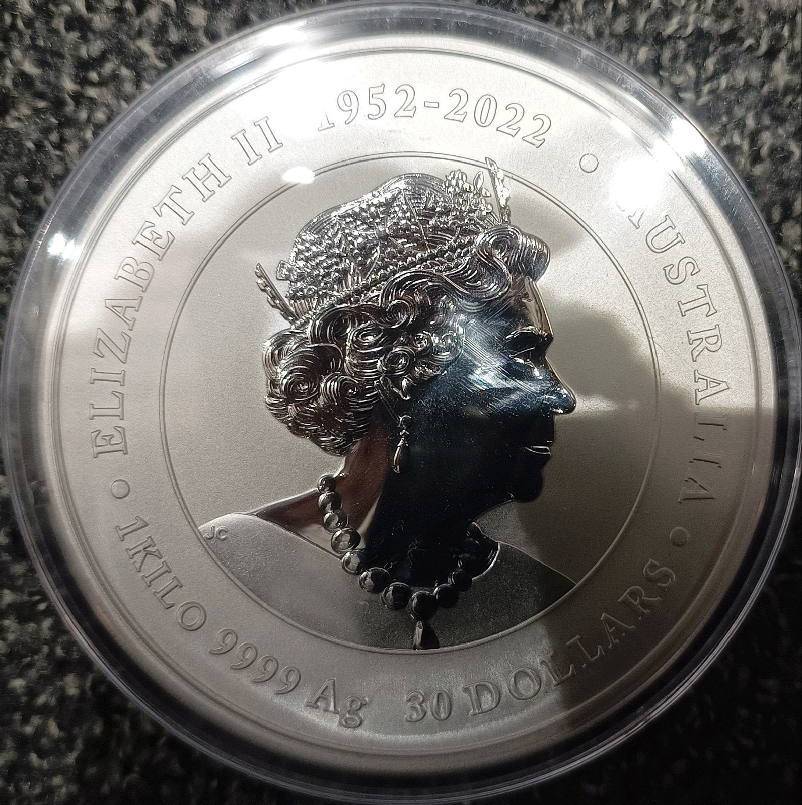 Lunar Dragon  2024 1 kilo d'argent 30 dollars, Enlèvement ou Envoi, Argent