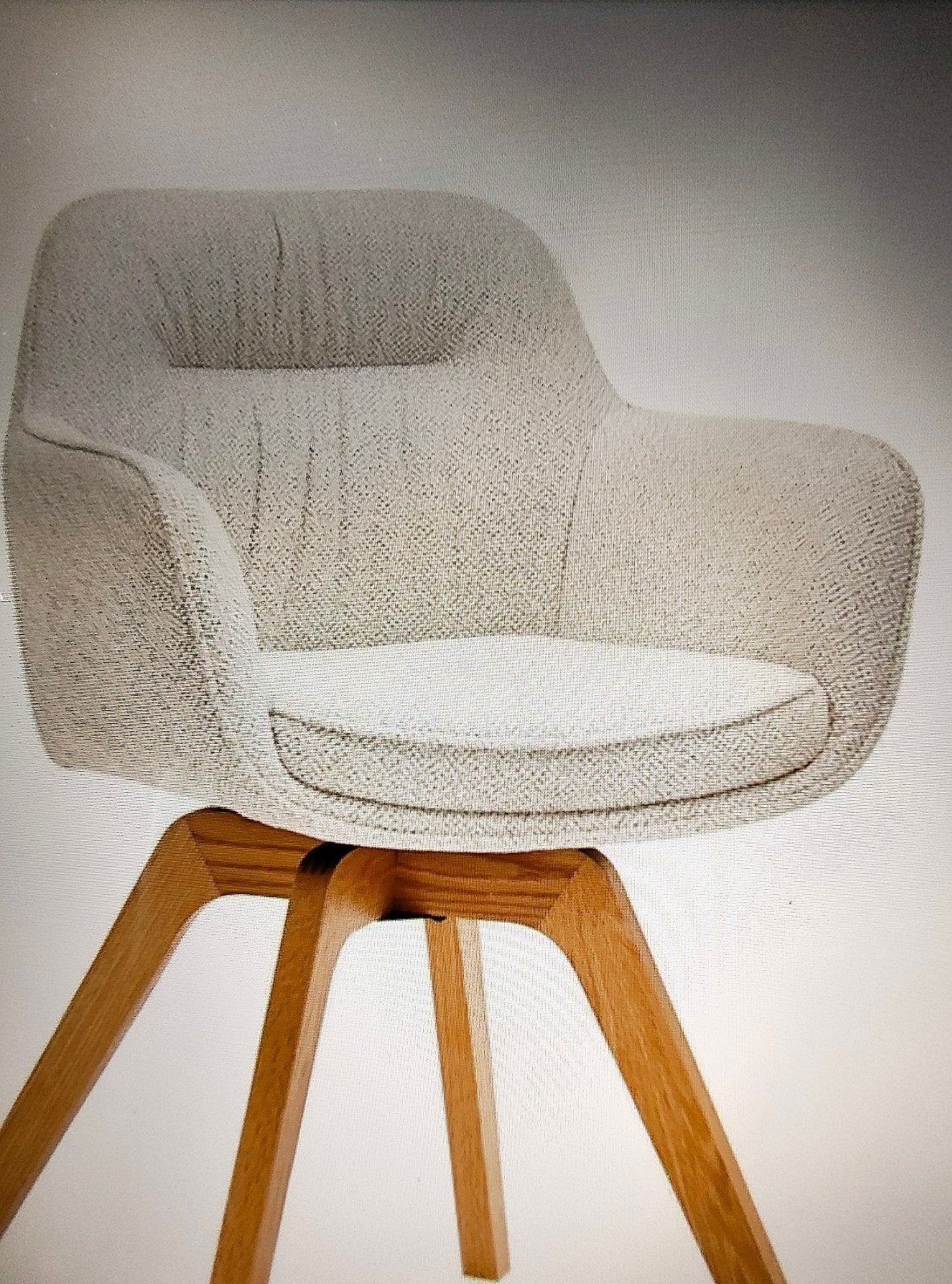 draaistoel kuipstoel 95 euro, Huis en Inrichting, Ophalen, Zo goed als nieuw, Beige, Bureaustoel