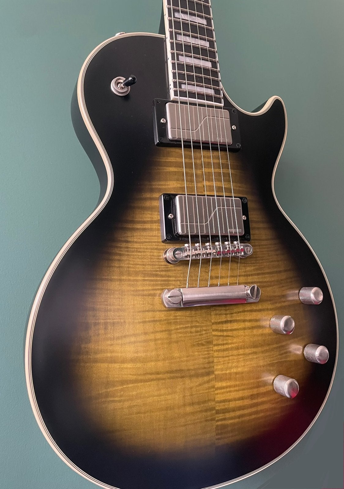 Epiphone les paul prophecy Olive tiger (aged gloss), Ophalen, Zo goed als nieuw, Epiphone