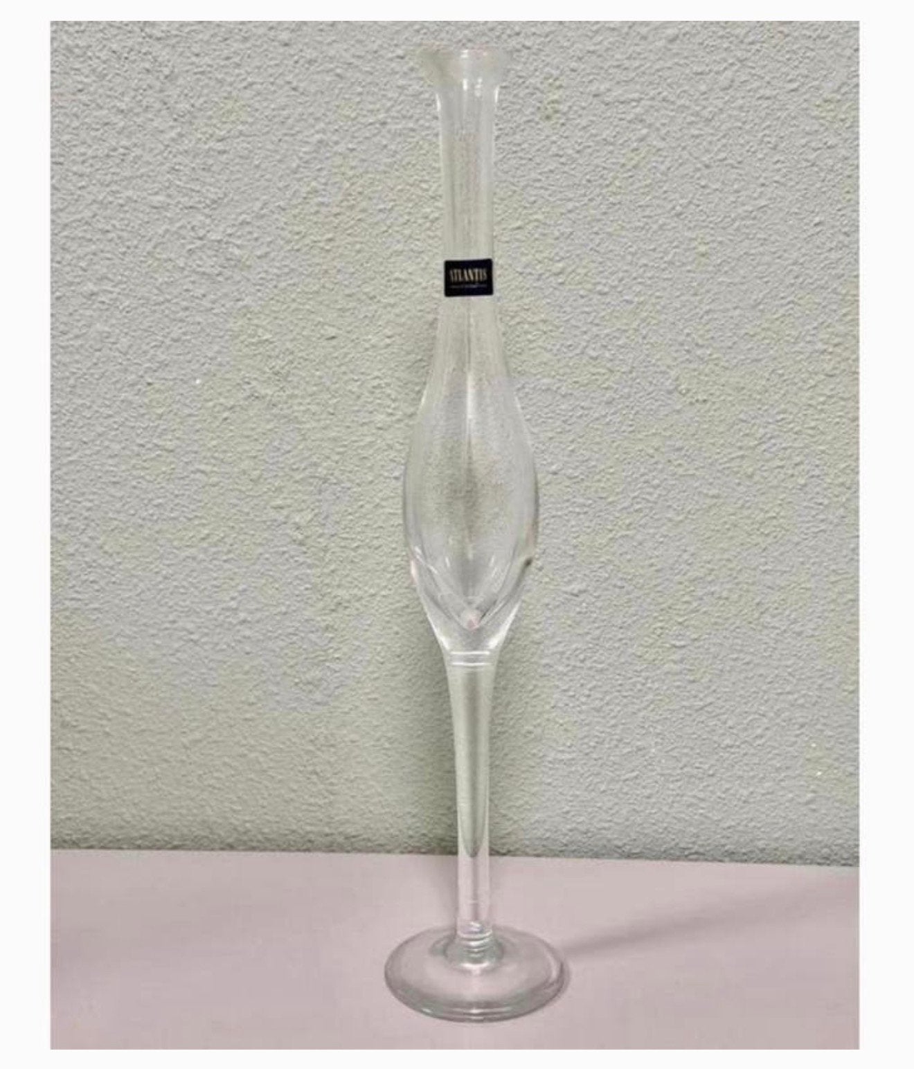 Vase en cristal Atlantis vintage haut de gamme, 40 cm, Antiquités & Art, Enlèvement ou Envoi