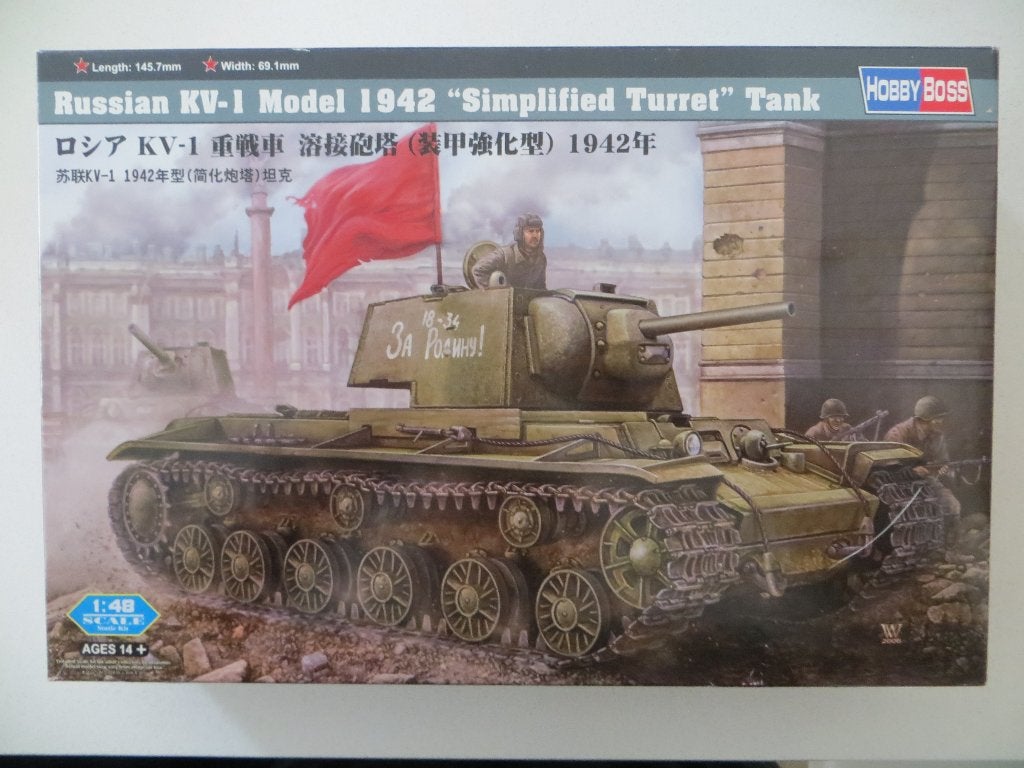 Modelkit 1/48 - Russian Kv-1 1942  (Hobbyboss - Hbs84812), Overige merken, Tank, 1:32 tot 1:50, Nieuw