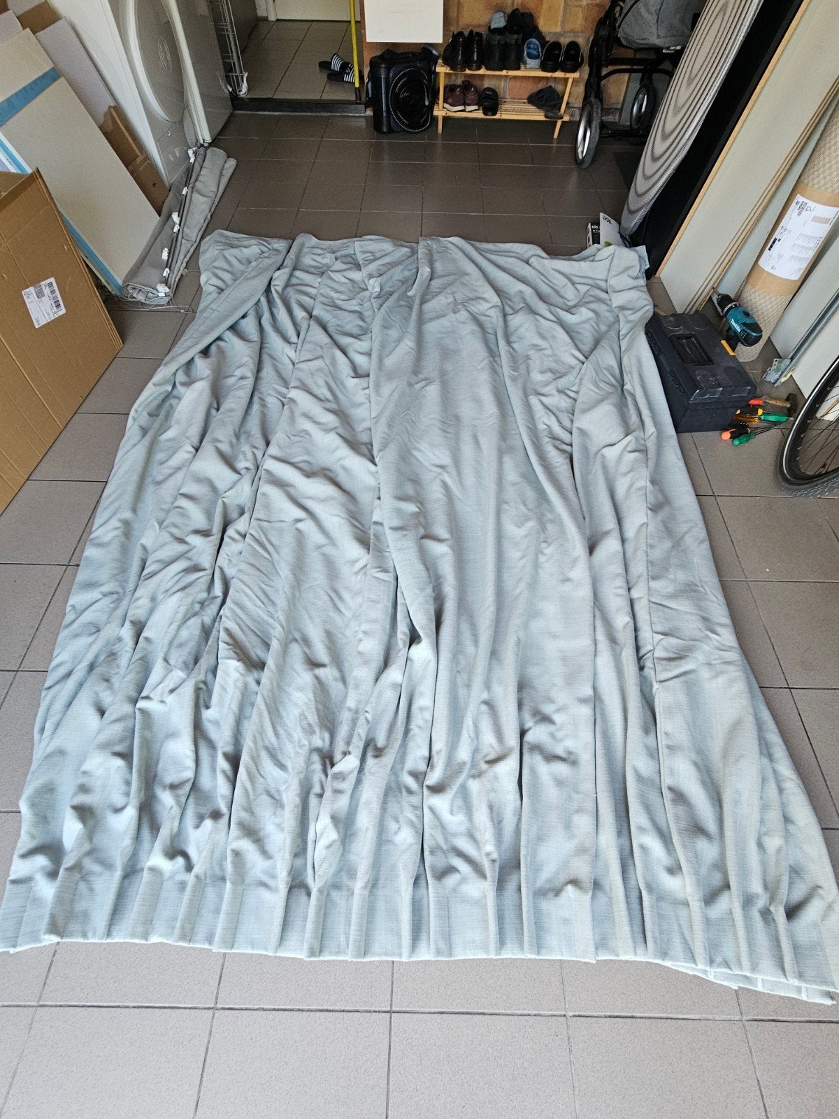 Saliegroene gordijn 300x270cm, Ophalen, Gordijn, 300 cm, Groen