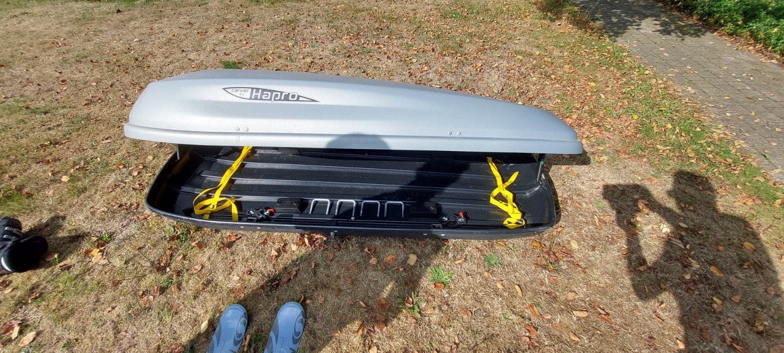 hapro dakkoffer carver 6.4 en 4paar skis en 2paar skibotten, Auto diversen, Dakkoffers, Ophalen
