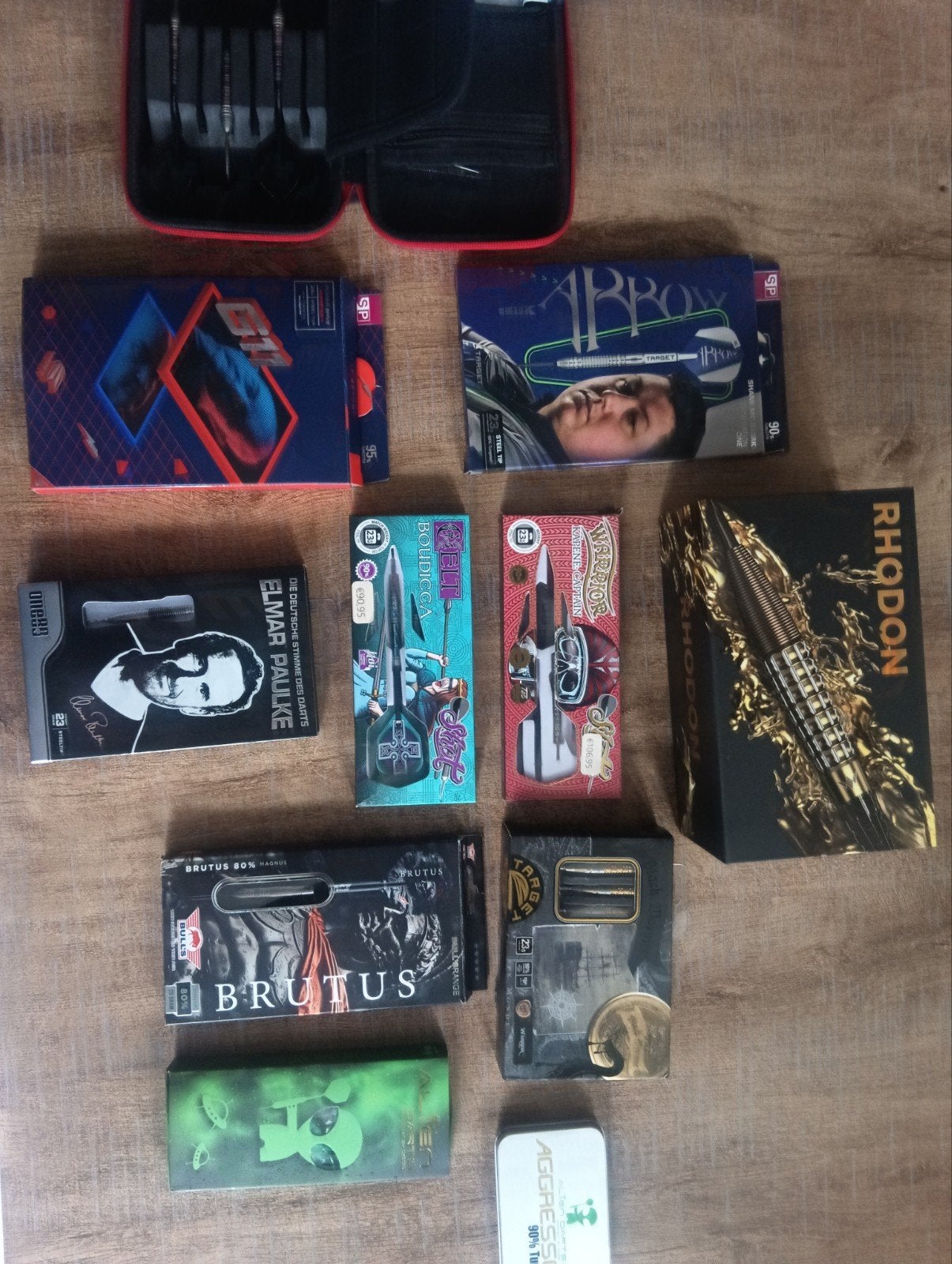 Darts pijlen, flights, etuis etc. (lot), Enlèvement ou Envoi, Fléchettes