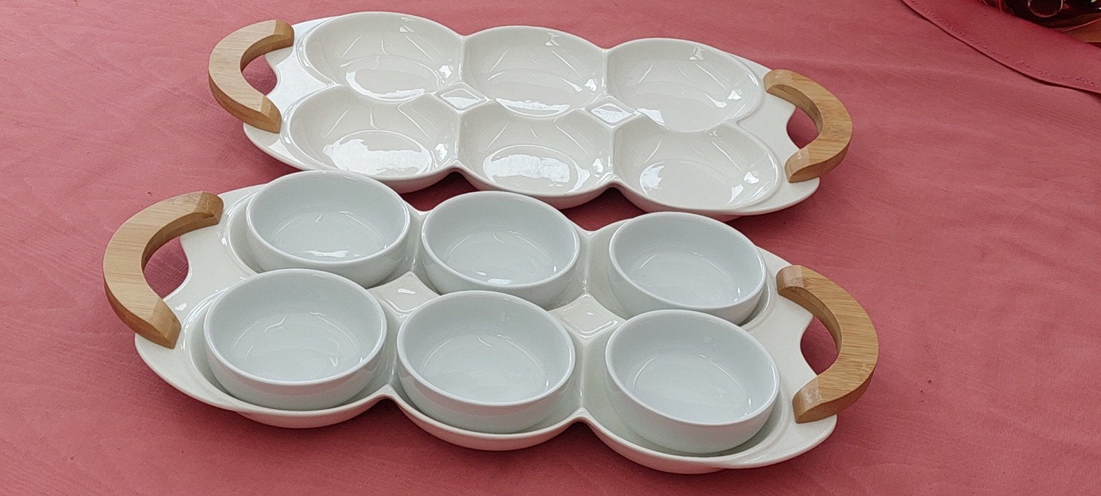 serveer schaaltjes 40cm op 21cm plateau schaaltjes 9cm doors, Huis en Inrichting, Keuken | Servies, Ophalen of Verzenden, Zo goed als nieuw