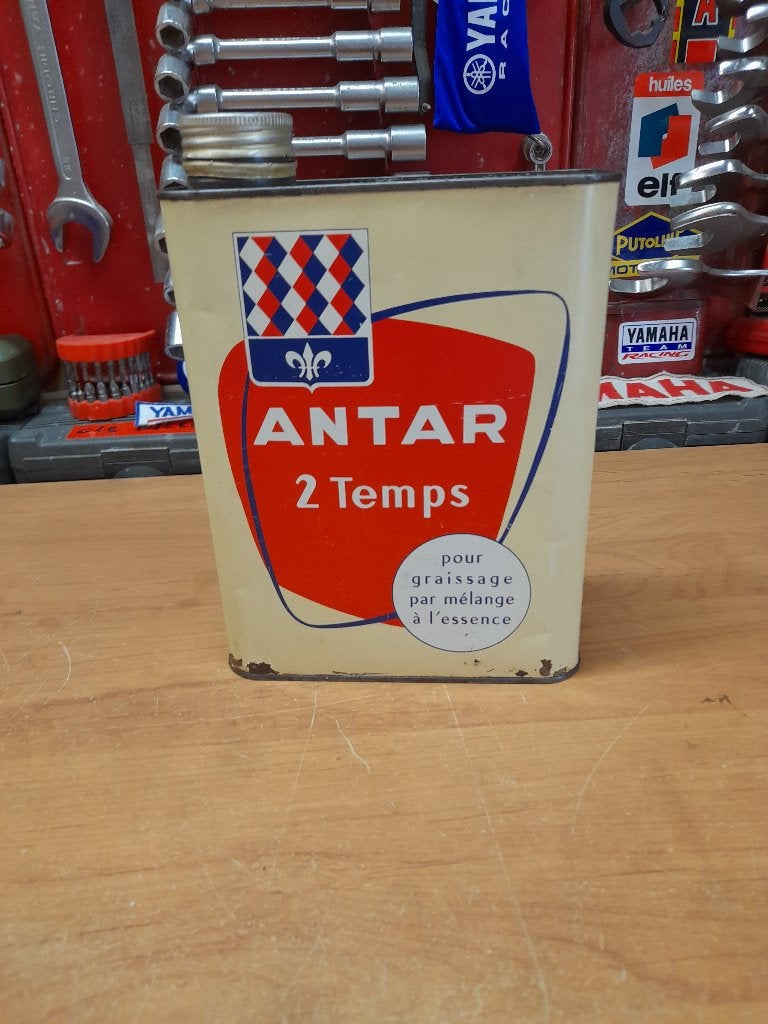 ancien bidon huile vide antar 2 temps melange, Envoi, Utilisé, Autres types