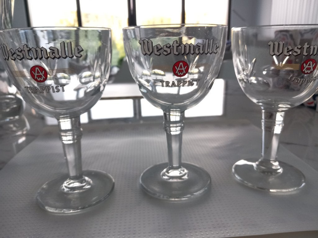 3 bierglazen Westmalle, Verzamelen, Ophalen of Verzenden