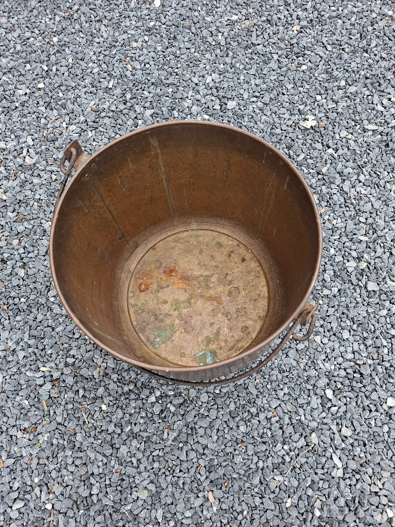 koperen ketel, Ophalen, Metaal, Geel, Gebruikt