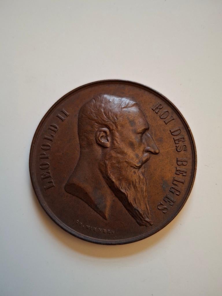 medaille Koning Leopold II, Verzamelen, Verzenden, Gebruikt, Overige typen