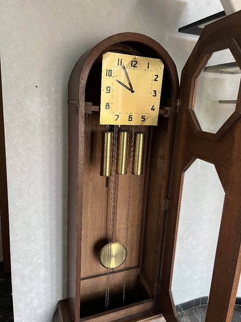 Mooie houten staande klok – perfecte staat, Antiek en Kunst, Ophalen